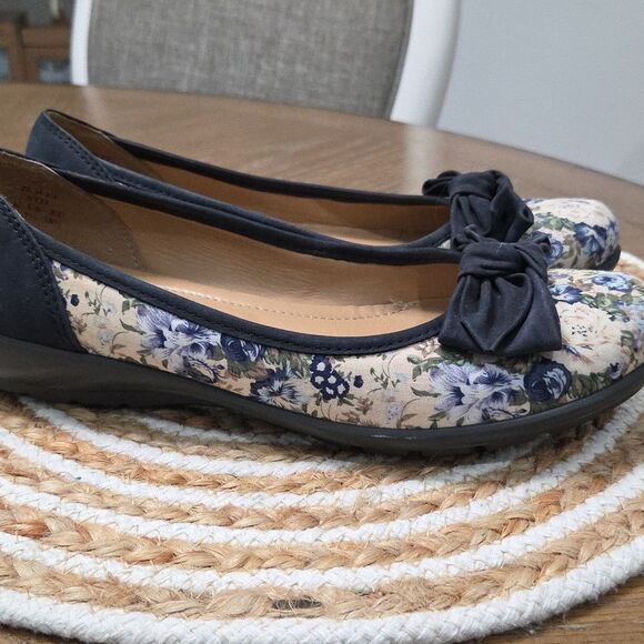 Hotter Comfort Concept Jewel Floral Bow Slip On Ballet Loafers NWOT 7.5 - Picture 5 of 9